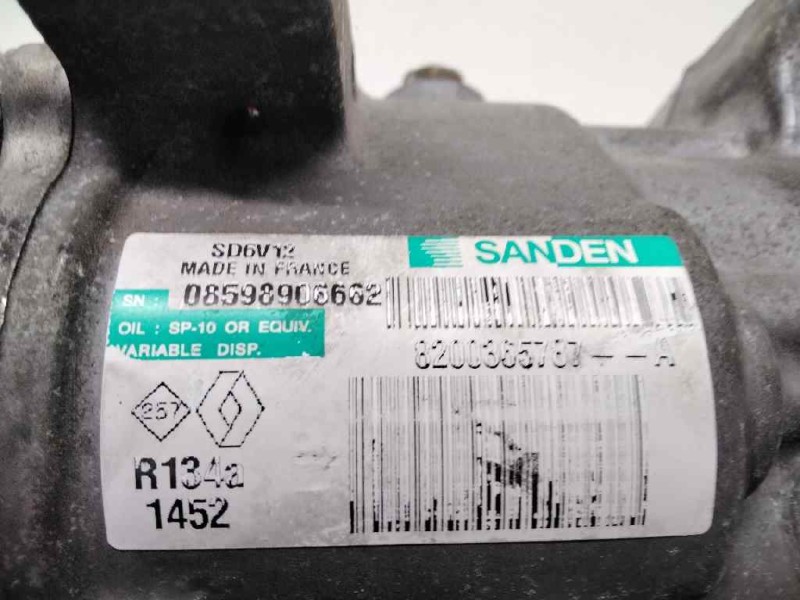 Recambio de compresor aire acondicionado para renault clio iii confort dynamique referencia OEM IAM 8200365787 SD6V12 