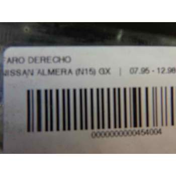 Recambio de faro derecho para nissan almera (n15) gx referencia OEM IAM   