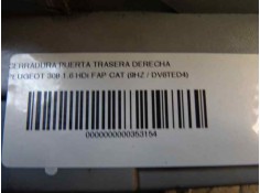 Recambio de cerradura puerta trasera derecha para peugeot 308 1.6 hdi fap cat (9hz / dv6ted4) referencia OEM IAM    2