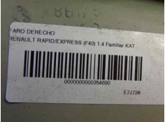 Recambio de faro derecho para renault rapid/express (f40) 1.4 familiar kat (f407/40v) referencia OEM IAM 7701039725   2