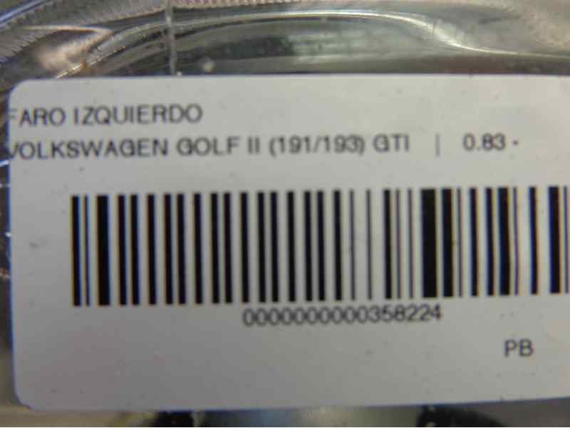Recambio de faro izquierdo para volkswagen golf ii (191/193) gti referencia OEM IAM 191941753B  