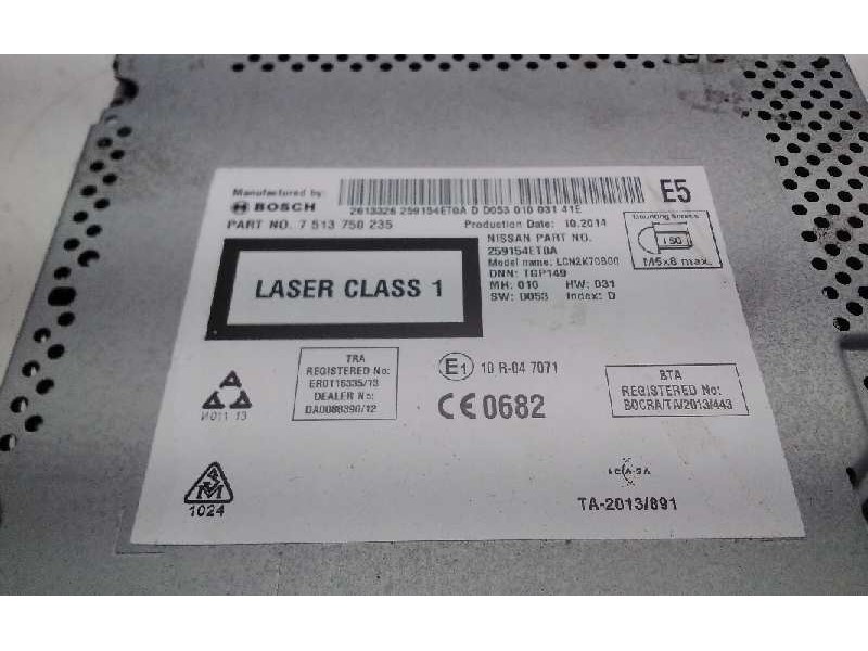 Recambio de sistema audio / radio cd para nissan x-trail (t32) 360 referencia OEM IAM   