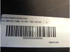 Recambio de retrovisor derecho para fiat bravo (182) 1.6 16v / 16v 100 sx referencia OEM IAM 0735263795   2