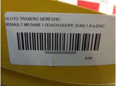 Recambio de piloto trasero derecho para renault megane i coach/coupe (da0) 1.6 e (daof) referencia OEM IAM 7701040606   2