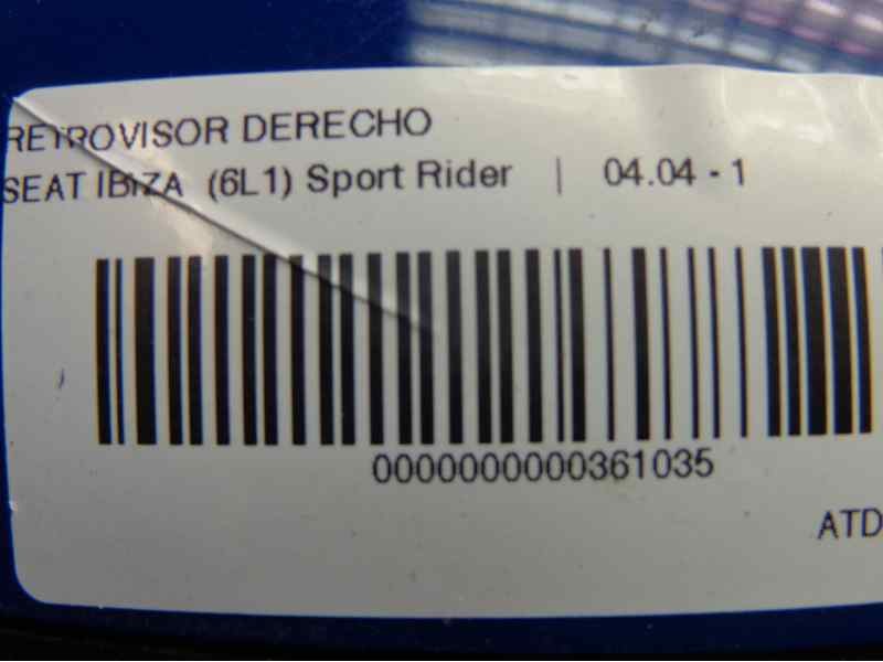 Recambio de retrovisor derecho para seat ibiza (6l1) 1.9 tdi referencia OEM IAM   