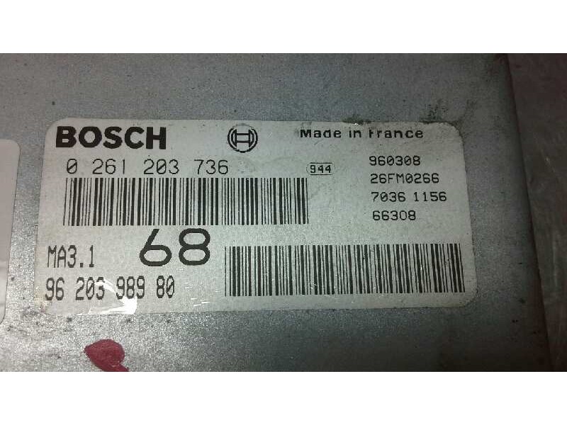 Recambio de centralita motor uce para citroen saxo 1.1 x referencia OEM IAM 0261203736 334 