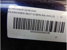 Recambio de retrovisor derecho para volkswagen golf iii berlina (1h1) 1.9 tdi referencia OEM IAM    2