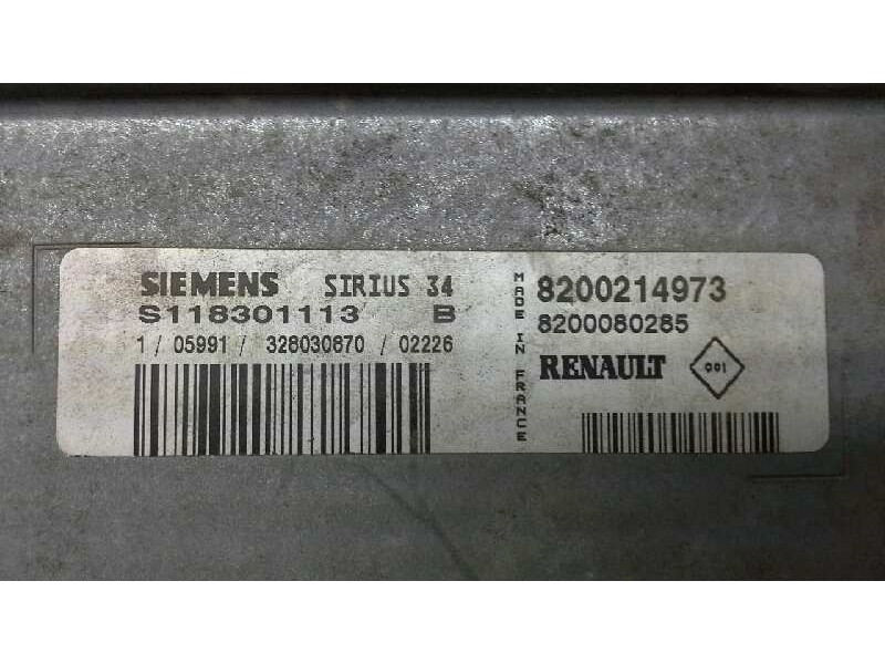 Recambio de centralita motor uce para renault clio ii fase ii (b/cb0) dynamique referencia OEM IAM S118301113 254 