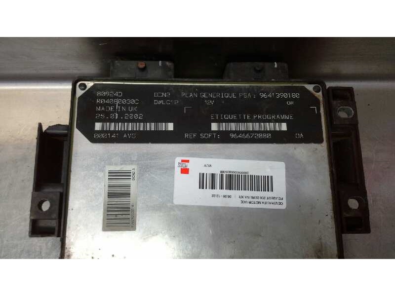 Recambio de centralita motor uce para peugeot 206 berlina xr referencia OEM IAM 9641390180 80924D 9646672880