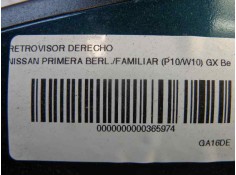Recambio de retrovisor derecho para nissan primera berl./familiar (p10/w10) gx berlina (a,e) referencia OEM IAM    2