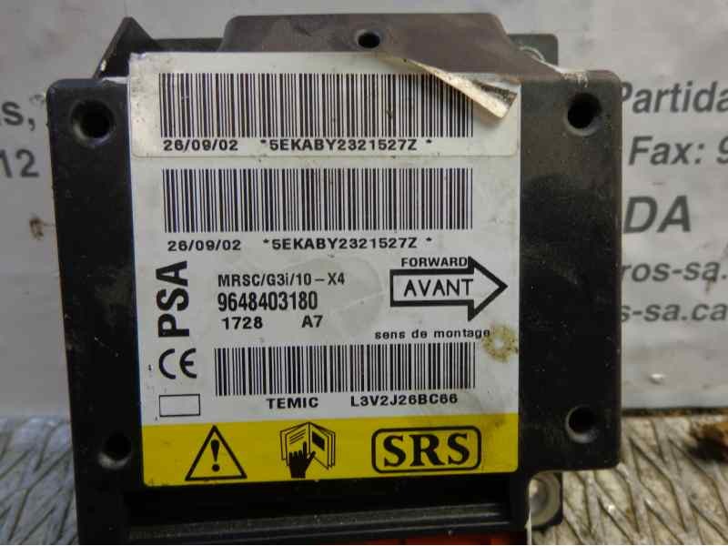 Recambio de centralita airbag para citroen c5 berlina 2.2 hdi exclusive automático referencia OEM IAM 9648403180  
