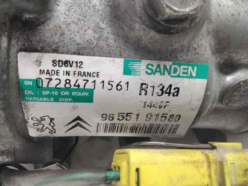Recambio de compresor aire acondicionado para peugeot 206 berlina x-line referencia OEM IAM 9655191580  