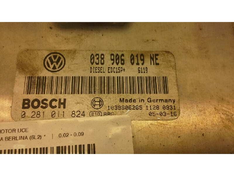 Recambio de centralita motor uce para seat cordoba berlina (6l2) referencia OEM IAM 0281011824 187 