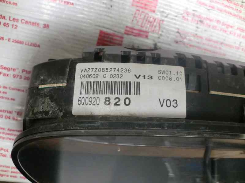 Recambio de cuadro instrumentos para volkswagen polo (9n3) referencia OEM IAM 6Q0920820 VOLKSWAGEN 