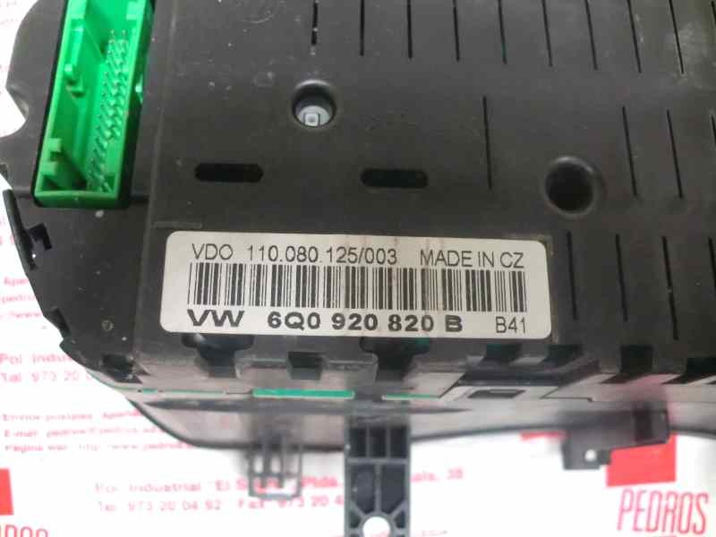 Recambio de cuadro instrumentos para volkswagen polo (9n1) referencia OEM IAM 6Q0920820B VOLKSWAGEN 