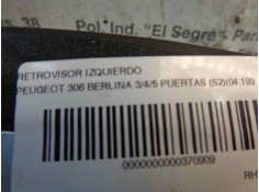 Recambio de retrovisor izquierdo para peugeot 306 berlina 3/4/5 puertas (s2) 2.0 hdi cat referencia OEM IAM    2