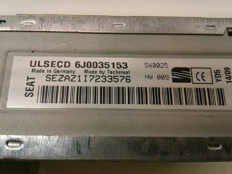 Recambio de sistema audio / radio cd para seat ibiza (6j5) 25 aniversario referencia OEM IAM 6J0035153 SEZAZ1172233576 