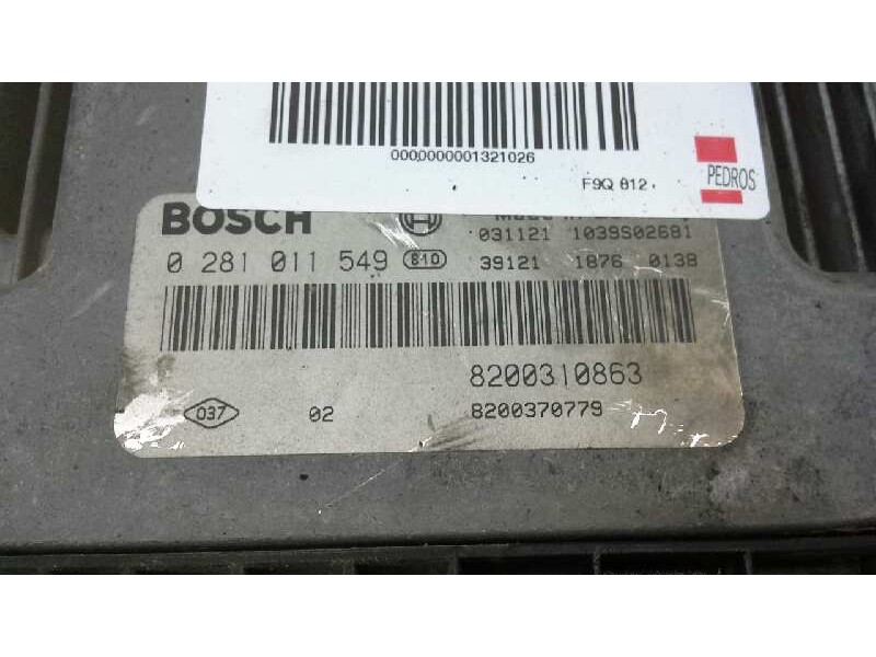 Recambio de centralita motor uce para renault scenic ii 1.9 dci diesel referencia OEM IAM 0281011549 291 