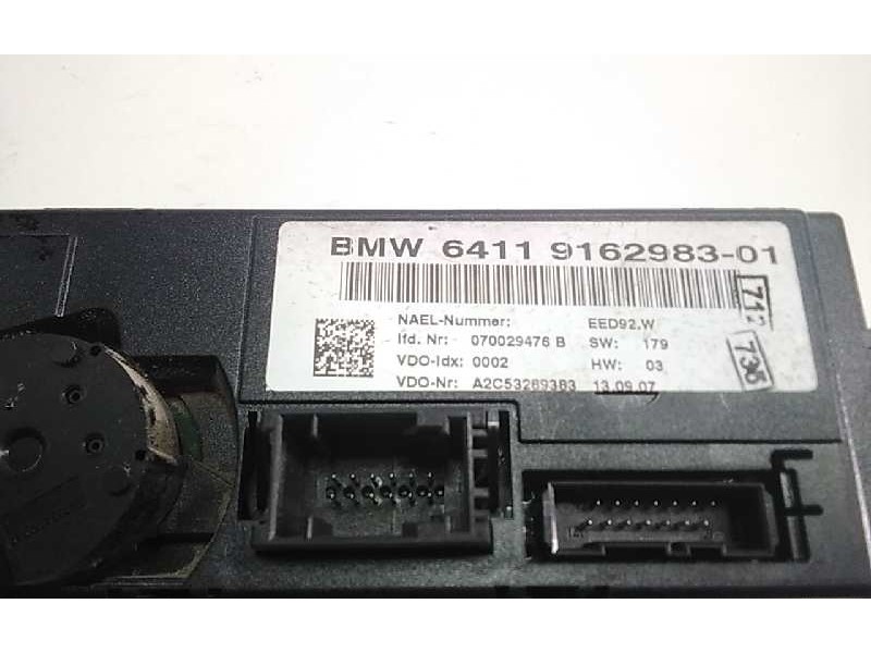 Recambio de mando calefaccion / aire acondicionado para bmw serie 1 berlina (e81/e87) 118d referencia OEM IAM 6411916298301  
