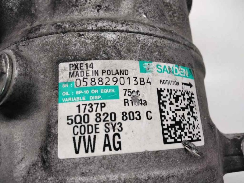 Recambio de compresor aire acondicionado para seat leon (5f1) reference referencia OEM IAM 058829013B4 5Q0820803C 