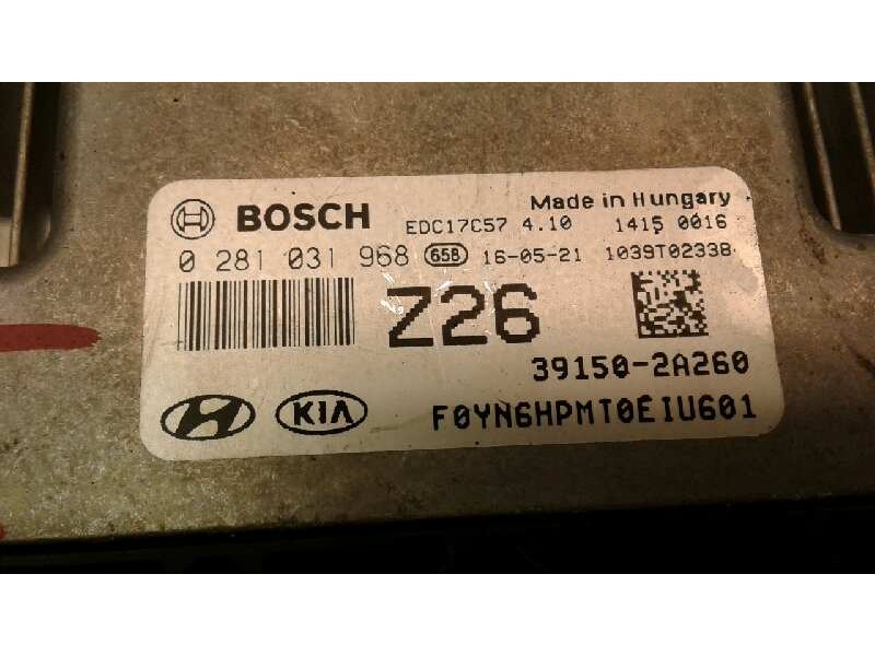 Recambio de centralita motor uce para kia venga drive referencia OEM IAM 0281031968 39150-2A260 