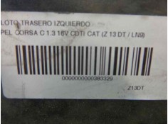 Recambio de piloto trasero izquierdo para opel corsa c 1.3 16v cdti cat (z 13 dt / ln9) referencia OEM IAM    2