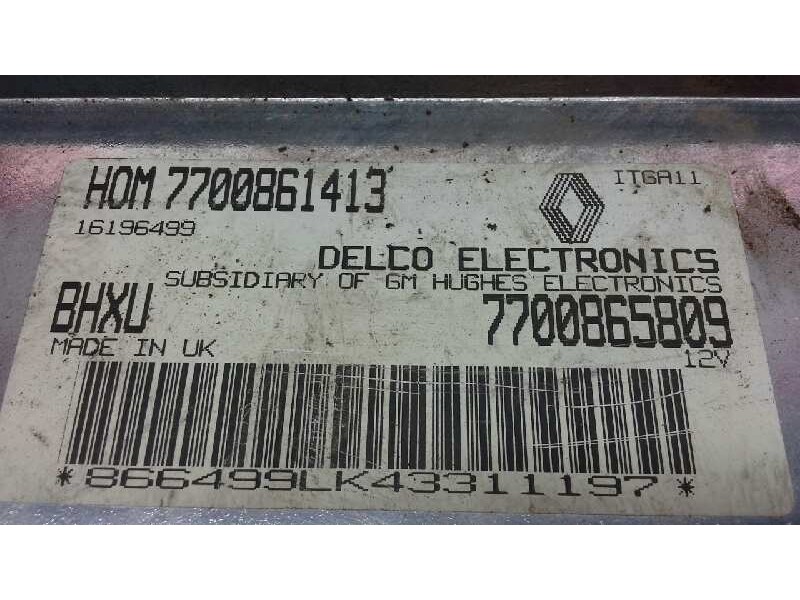 Recambio de centralita motor uce para renault 19 hatchback (b/c53) 1.4 referencia OEM IAM 7700865809 359 7700861413
