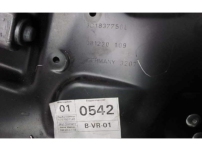 Recambio de elevalunas delantero derecho para volkswagen passat berlina (3c2) highline referencia OEM IAM 3C1837756L  