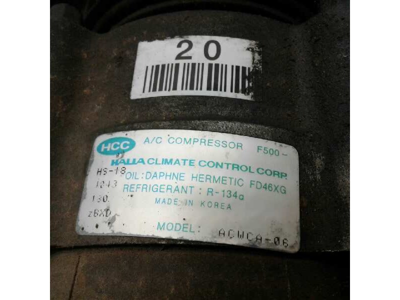 Recambio de compresor aire acondicionado para hyundai terracan (hp) 2.9 crdi gl referencia OEM IAM ACWCA06  