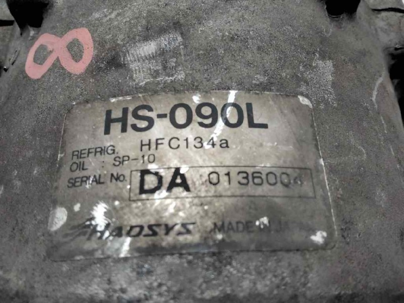 Recambio de compresor aire acondicionado para honda civic berlina .5 (ma/mb) 1.5 vtec-e (ma9) referencia OEM IAM DA0136004 HS090