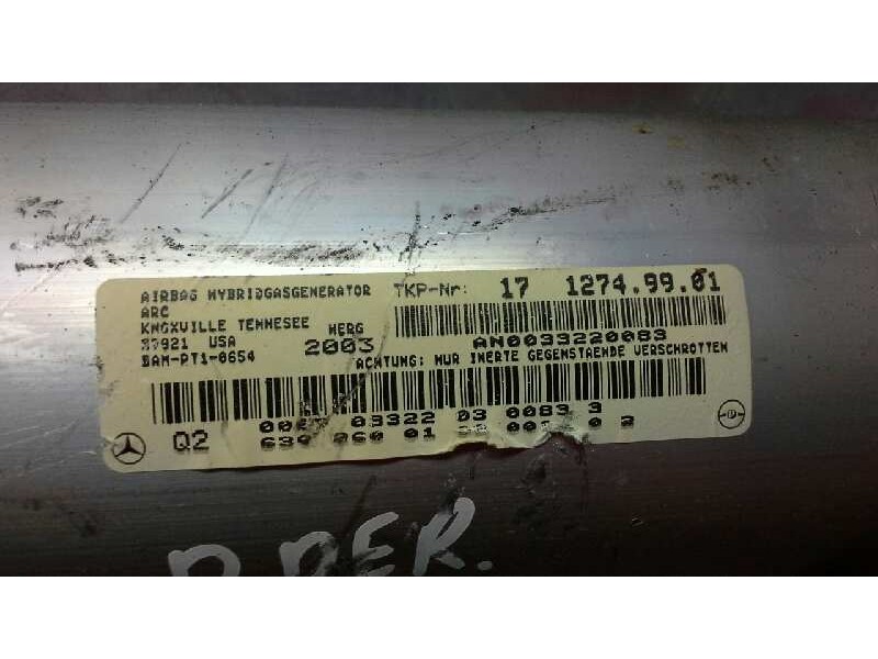 Recambio de airbag delantero derecho para mercedes vito caja cerrada 6.03  111 cdi compacto (639.601) referencia OEM IAM 1712749