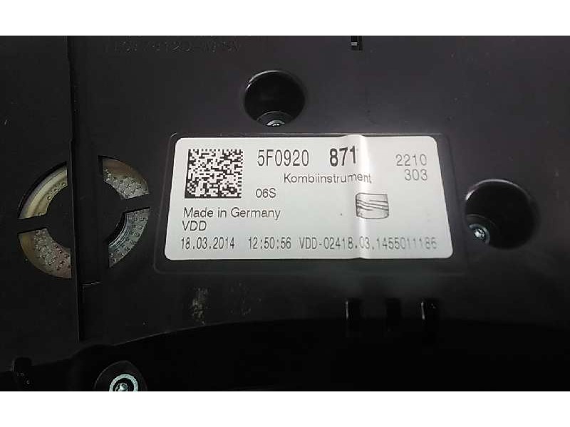 Recambio de cuadro instrumentos para seat leon sc (5f5) fr referencia OEM IAM 5F0920871  