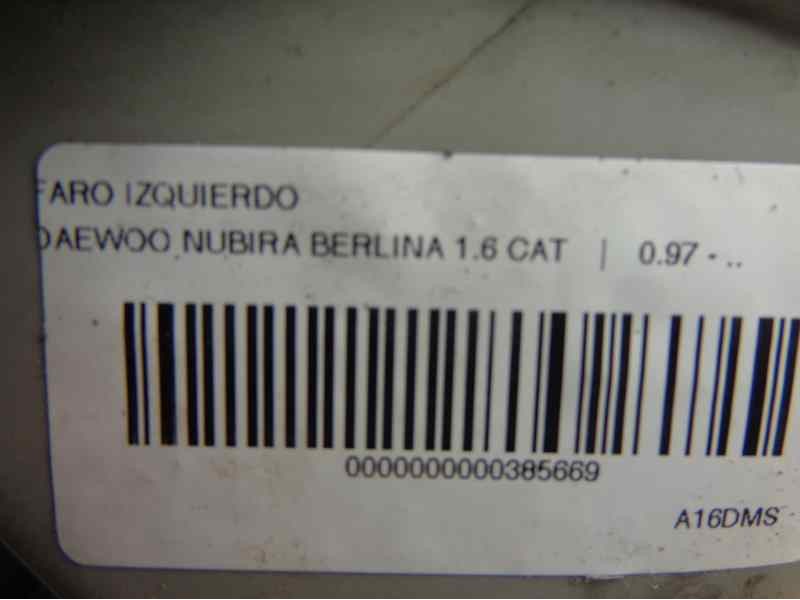 Recambio de faro izquierdo para daewoo nubira berlina 1.6 cat referencia OEM IAM   