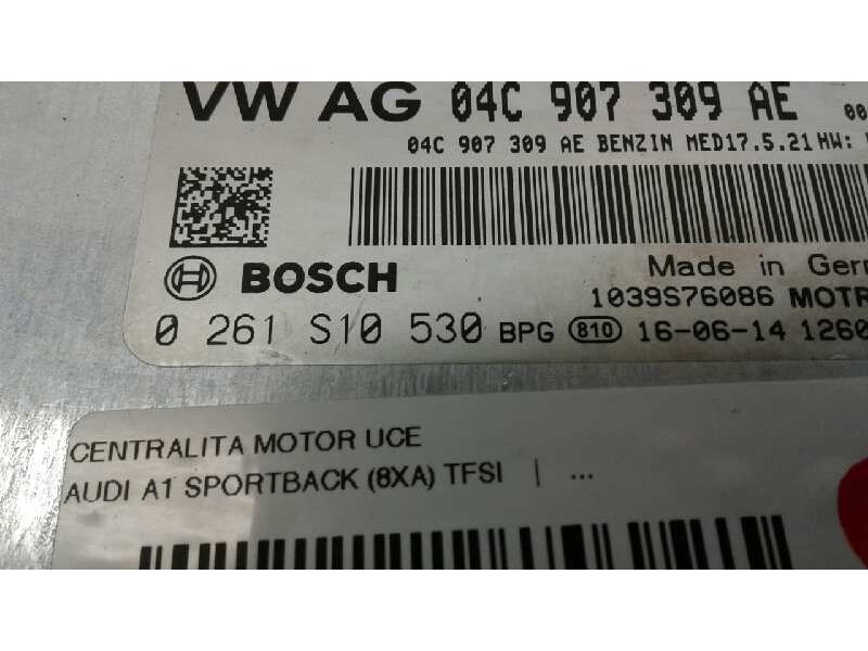 Recambio de centralita motor uce para audi a1 sportback (8xa) tfsi referencia OEM IAM 0261S10530 144 