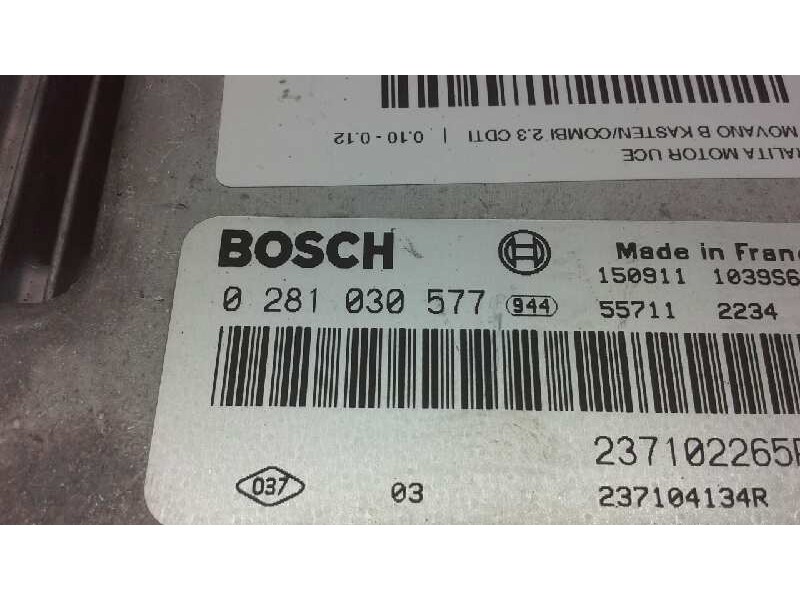 Recambio de centralita motor uce para opel movano b kasten/combi 2.3 cdti referencia OEM IAM 0281030577 150 