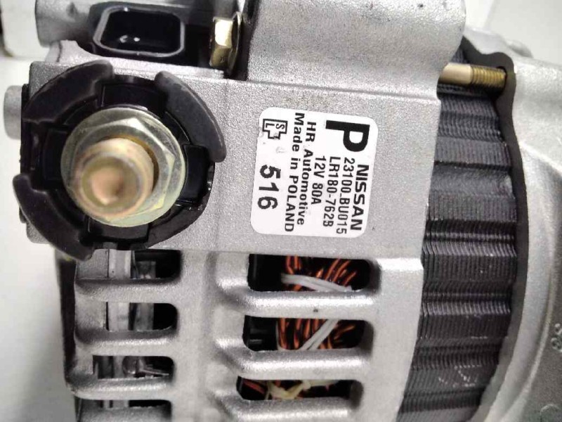Recambio de alternador para nissan almera (n16/e) 1.5 16v cat referencia OEM IAM 23100_BU015 LR180-762B 12V 80A