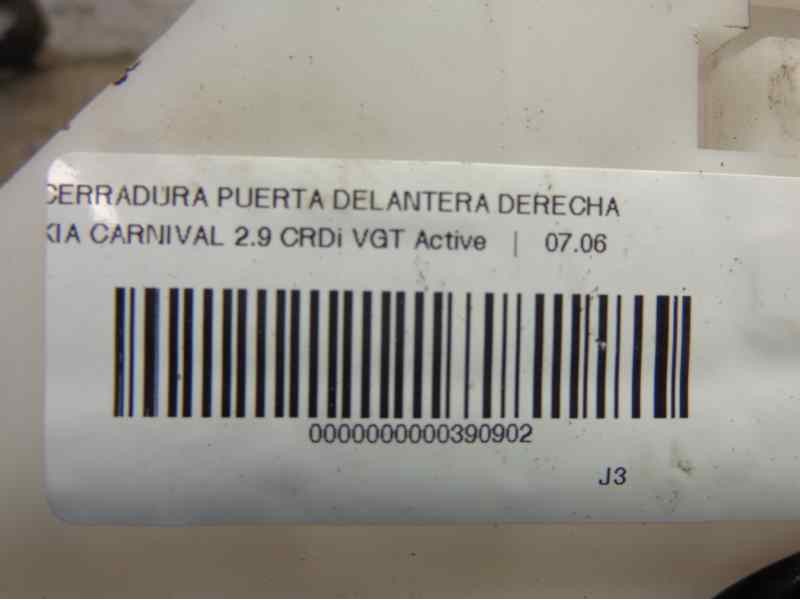 Recambio de cerradura puerta delantera derecha para kia carnival 2.9 crdi vgt active referencia OEM IAM   