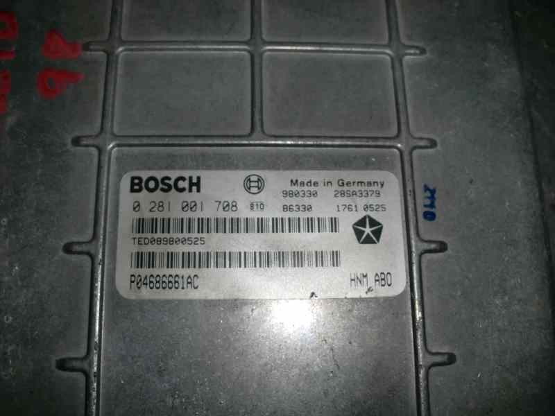 Recambio de centralita motor uce para chrysler voyager (gs) 2.5 turbodiesel referencia OEM IAM 0281001708 139 126088