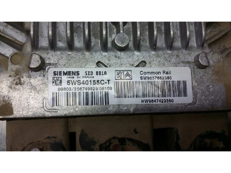Recambio de centralita motor uce para peugeot partner (s2) 2.0 hdi cat referencia OEM IAM 5WS40155C--T 9657662380 5WS40155C--T