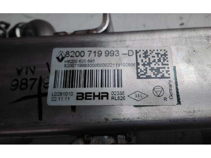 Recambio de enfriador de gases para renault trafic caja cerrada (ab 4.01) 2.0 dci diesel cat referencia OEM IAM 8200719993D  