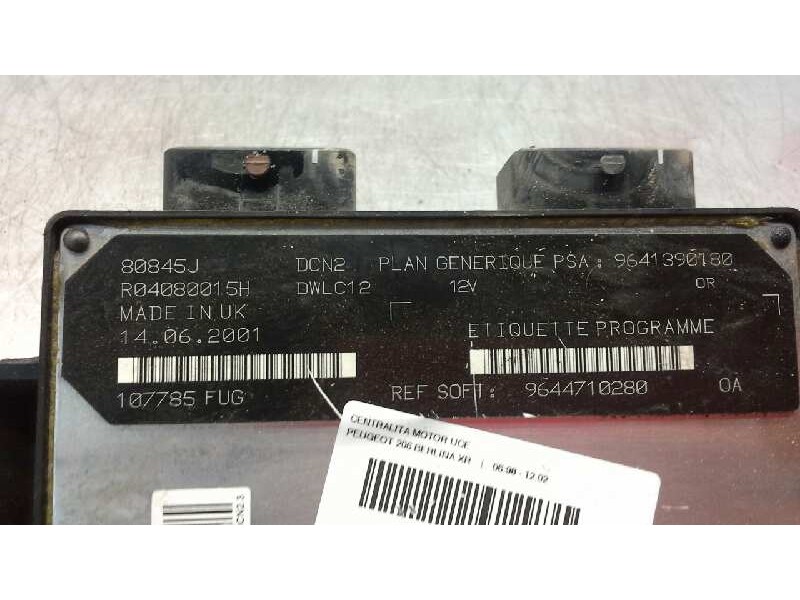 Recambio de centralita motor uce para peugeot 206 berlina xr referencia OEM IAM 1929RC 167 