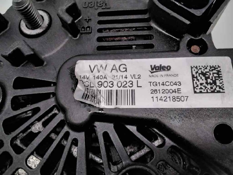 Recambio de alternador para skoda octavia lim. (5e3) 1.6 tdi dpf referencia OEM IAM 03L903023L TG14C043 14V 140A