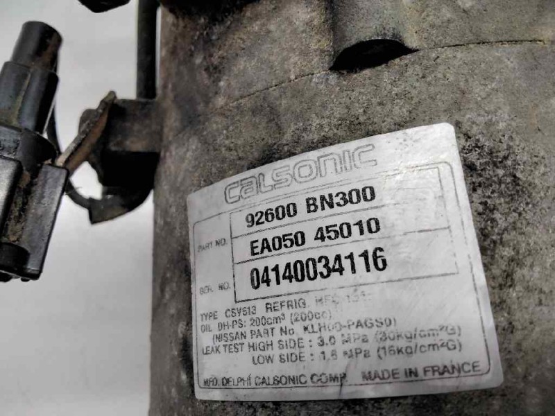 Recambio de compresor aire acondicionado para nissan almera (n16/e) 2.2 16v turbodiesel cat referencia OEM IAM 92600BN300  