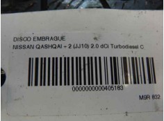 Recambio de disco embrague para nissan qashqai+2 (jj10) 2.0 dci turbodiesel cat referencia OEM IAM    2