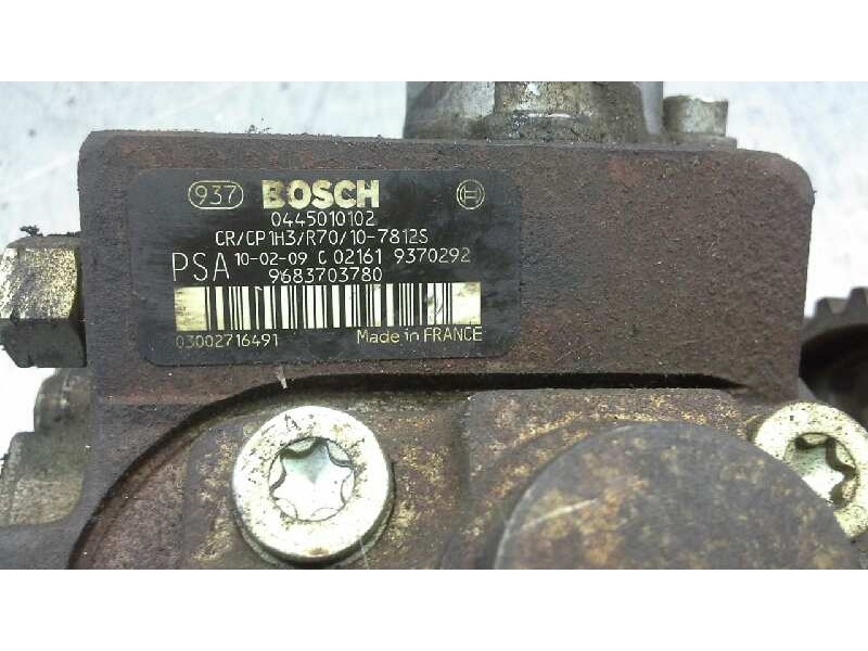 Recambio de bomba inyeccion para citroen berlingo hdi 75 600 first kasten referencia OEM IAM 0445010102 BOSCH 
