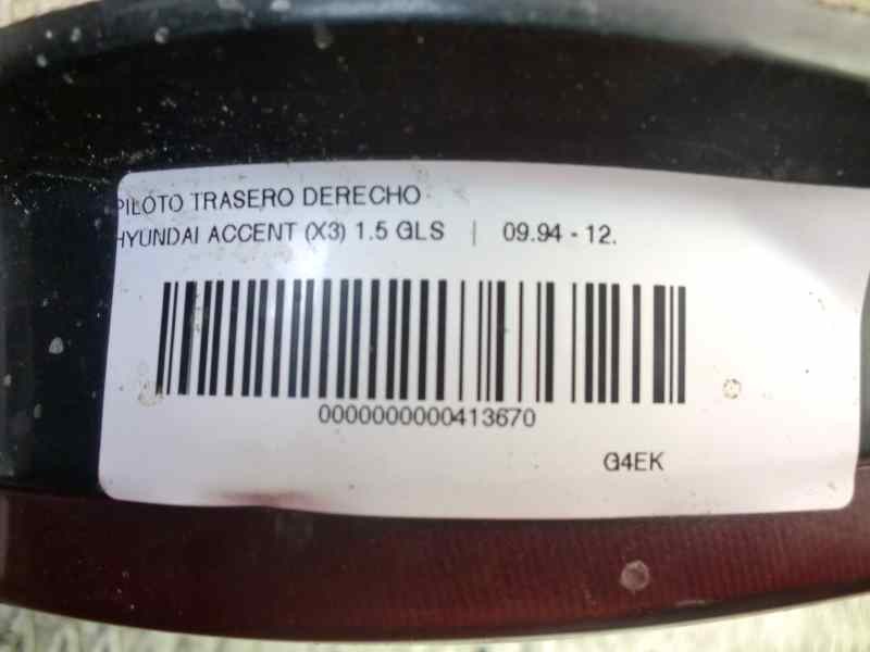 Recambio de piloto trasero derecho para hyundai accent (x3) 1.5 gls referencia OEM IAM   