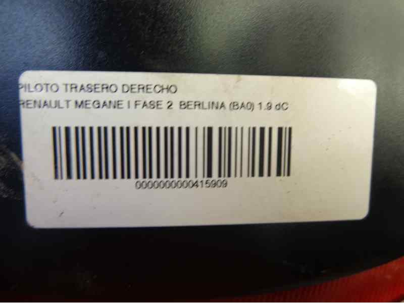 Recambio de piloto trasero derecho para renault megane i fase 2 berlina (ba0) 1.9 dci privilege referencia OEM IAM   