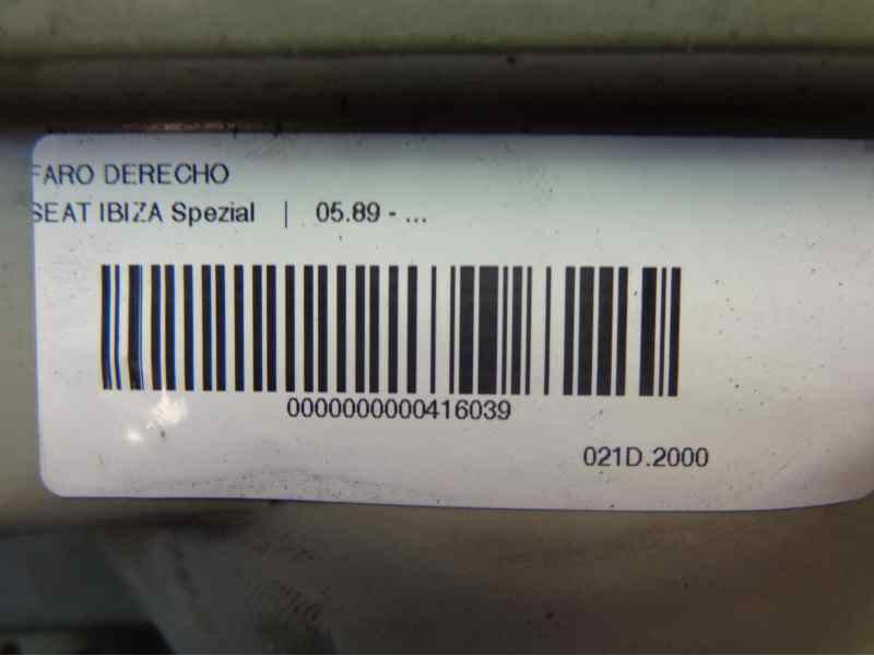 Recambio de faro derecho para seat ibiza spezial referencia OEM IAM SE021930008F  