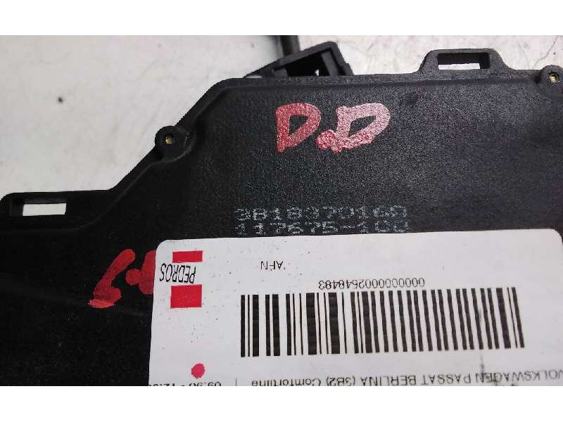 Recambio de cerradura puerta delantera derecha para volkswagen passat berlina (3b2) comfortline referencia OEM IAM 3B18370160  