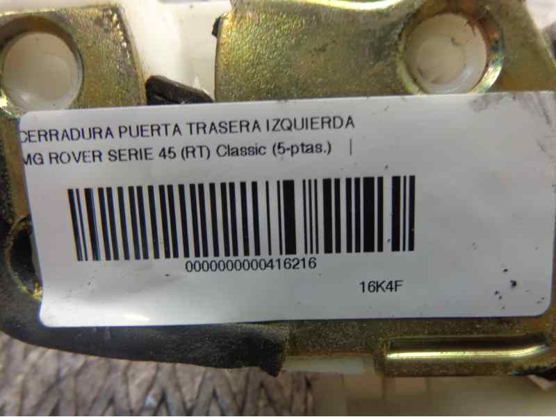 Recambio de cerradura puerta trasera izquierda para mg rover serie 45 (rt) classic (5-ptas.) referencia OEM IAM FUB103280  